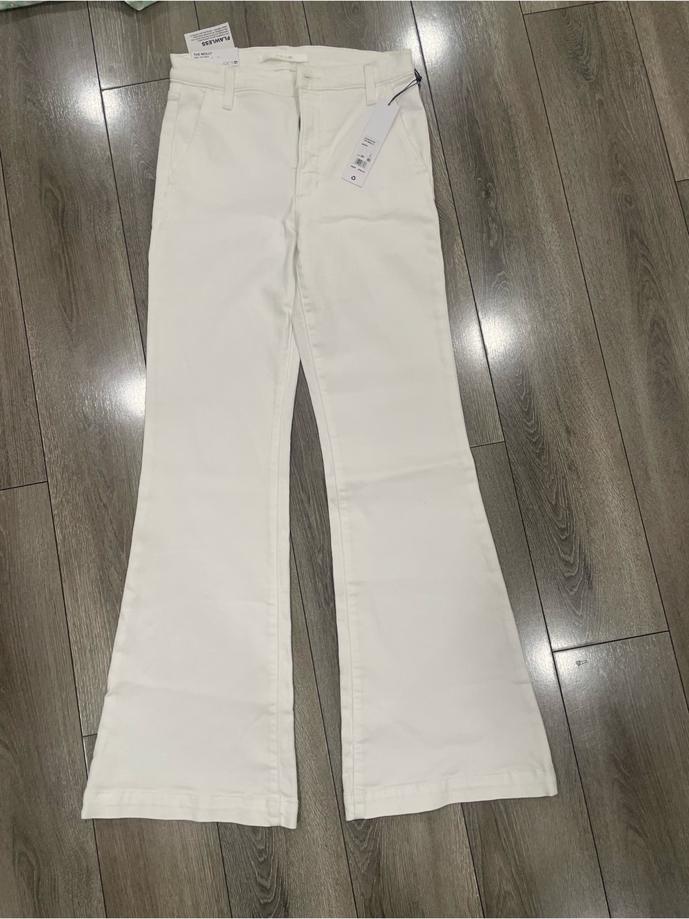 Joe's Jeans White Wide-Leg Flare Jeans